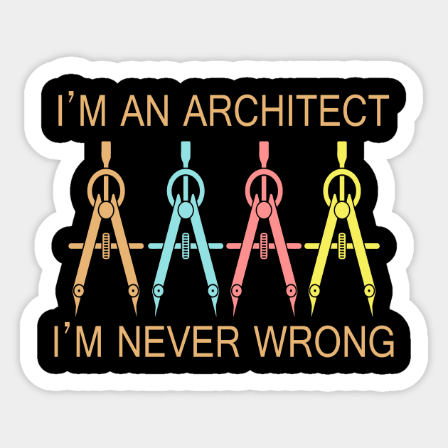 Architect T-shirt Men Women construction Gift Idea Sticker by CarleyMichaels